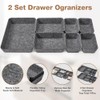 Eurhomewit Schubladen Organizer Filz, 14 Stück Schubladeneinsatz Büro Schubladen Ordnungssystem,