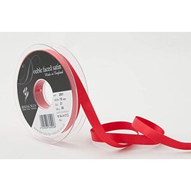 Berisfords Double FACE Poly Satin Ribbon, Poppy Red, 10 mm