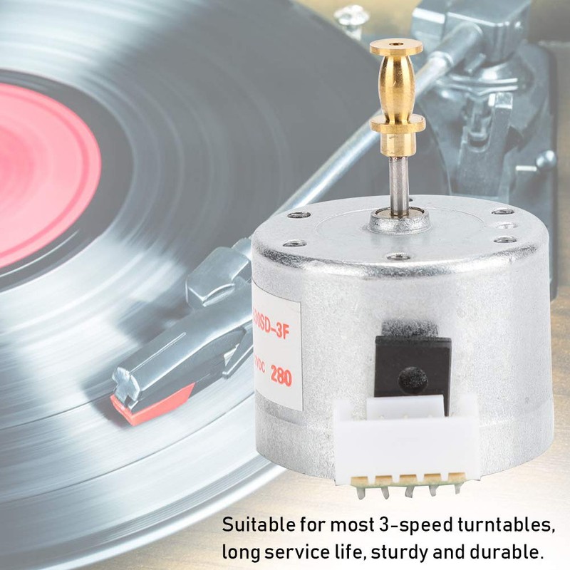 Turntable Synchronous Motor, 3-Speed Brush Recorder Synchron Motor DC 12V