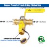 WHK 3/4" inch Pro Press Full Port 3 Way T