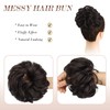 FESHFEN Messy Bun Hair Piece - Elastic Wavy Curly Hair