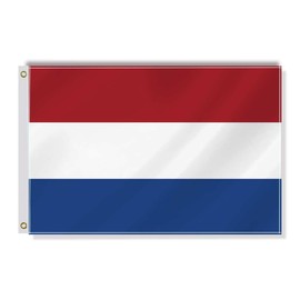 Netherland Small Flag,12×18 Inch Two Layer Fabric Small Banner,1×1.5 FT Holland Dutch Nautical Decor,Mini Digital Printed 150D Polyester Banner With Brass Grommet