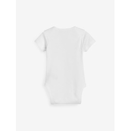 NEXT 10 Pack Short Sleeve Baby Bodysuit, White Essential