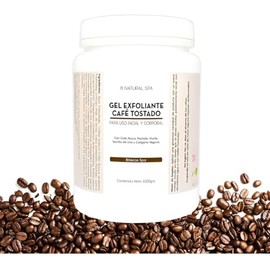 B Natural SPA Gel Exfoliante de Caf Tostado, Uso Facial y Corporal, con Colgeno Vegano, Anticelulitis, 1000 g                                         