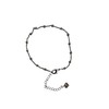14K Gold Ankle Bracelet for Women, Beaded Chain Design, Waterproof,