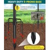 75" Heavy Duty Bird Feeder Pole, 1" Metal Adjustable Outdoor
