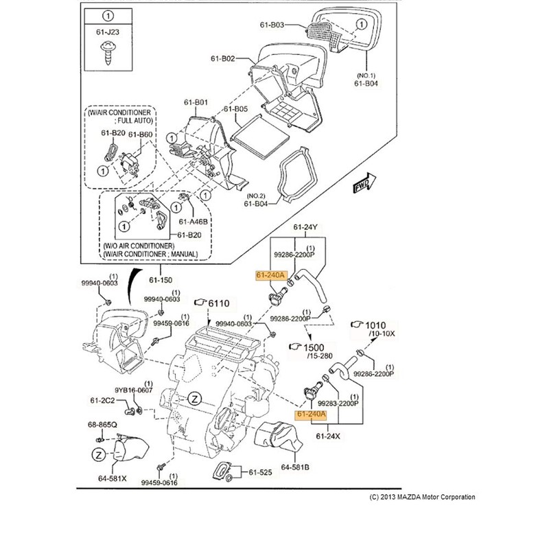 Genuine Mazda 2 3 6 CX-7 Heater Hose Quick Connector