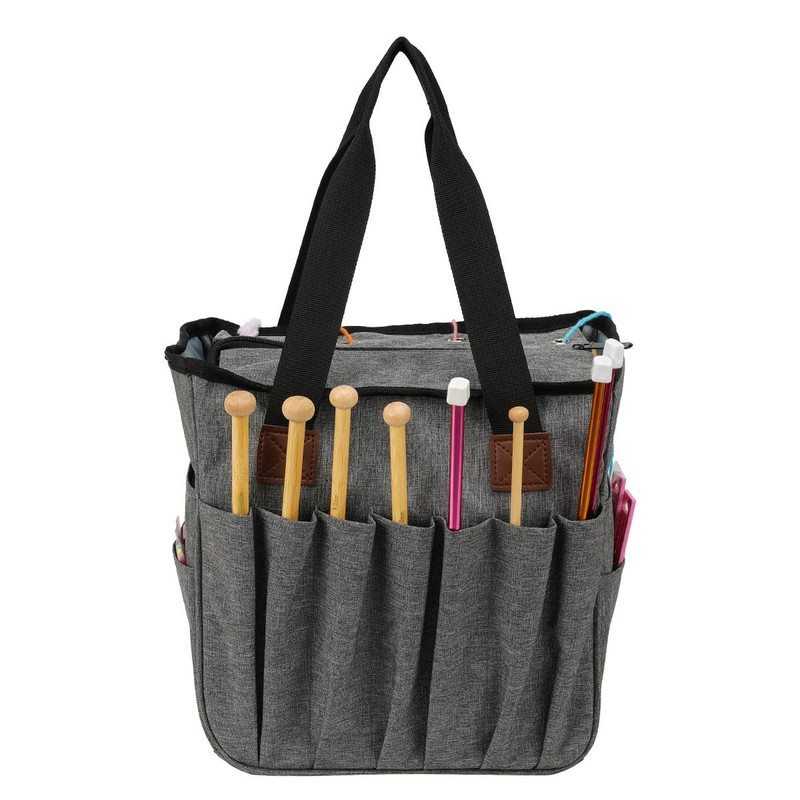 Knitting Bag,Yarn Storage Organizer Tote Bag Holder Case Cuboid with