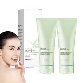 Purifying Exfoliating Gel, 2PC Exfoliating Scrub, Daily Face Scrub Peeling Gel Moisturizing Skin, Deep Cleansing Face and Body Exfoliating Scrub Gel