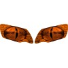 Perforated HONDA PIONEER 500 520 700 1000 HEADLIGHT GRAPHICS ORANGE REPTILE EYE ORANGE