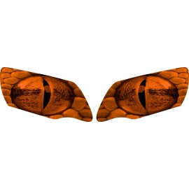Perforated HONDA PIONEER 500 520 700 1000 HEADLIGHT GRAPHICS ORANGE REPTILE EYE ORANGE