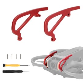 Houjunor Aluminium Alloy Gimbal Bumper for DJI Avata 2, Small and Lightweight Anti-Collision Shockproof Lens Protection Bumper PTZ Protect Bar for Avata 2, Camera Drone Protection Accessories (Red)