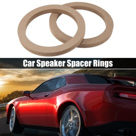 X AUTOHAUX 2 Pcs 6.5" Universal Wooden Car Speaker Subwoofer Spacer Rings
