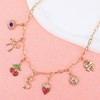 Initial Charm Necklace for Women, Evil Eye Four-Leaf Clover Sun