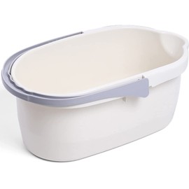 Haundry 4.5 Gallon Cleaning Bucket, Good Grips Household Mop Bucket for Cleaning Supplies, Cleaning Caddy Organizer Basket with Handle, 17.1L, White