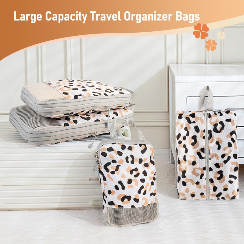 Compression Packing Cubes for Travel, Travel Essentials Luggage Organizer bags
