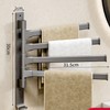 Swivel Towel Rack 4 Arms Thickened Space Aluminum 180 Degrees