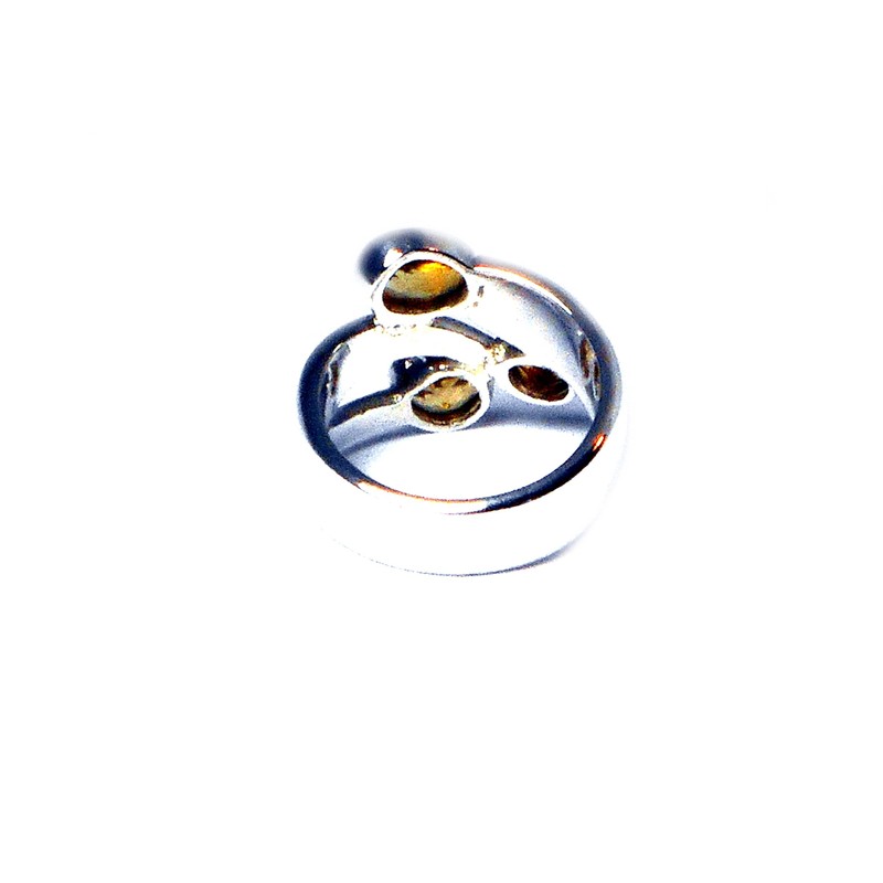 Art Gecko CITRINE Sterling Silver Gemstone Ring (Size M) -