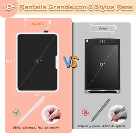 15 Pulgadas Pizarron Magico LCD a Color, 15" Pizarra Magica Tablero Electrónico de Dibujo a Color con Lock para Niños y Niñas, Reutilizable, Borrable, Color LCD Tabletas para Educación en el Hogar