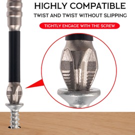 High Magnetic Drill Bit Set: K5 Impact Resistant Anti-Slip Bits, Non-Slip Alloy Steel for Impact Drivers, DIY/Pro Use 6pcs (25-150mm)​