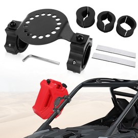 PSLER UTV ATV Gas Can Mount Bracket Oil Can Water Tank Holder Mounting Bracket Fit for 1''- 2'' Roll Bar Round Tube RZR Pioneer Maverick X3 Commander Talon KRX1000