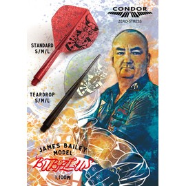 Darts Flight Condor Condor Bubalus James Bailey Model Shaft One-Piece Tito Tito Teardrop Small Clear Black