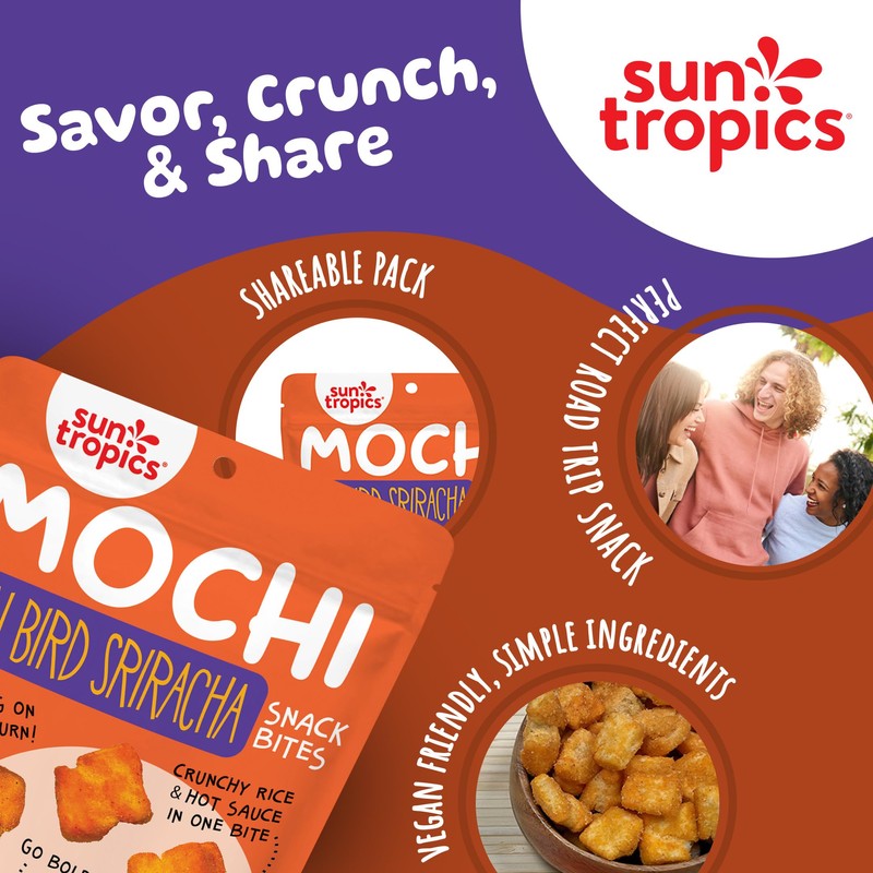 Sun Tropics Mochi Snack Bites, Variety Pack- 3.5 oz (6