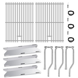 Adviace Grill Parts for Jenn Air 720-0336 7200336 Gas Grills, Grill Grates & Grill Burners & Igniter & Heat Shield Replacement for Jenn-Air 720-0336, for Jenn Air Grill Replacement Parts 720-0336