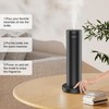 Smart Ultra-Quiet Tower Essential Oil Diffuser with Bluetooth Control，Waterless Scent