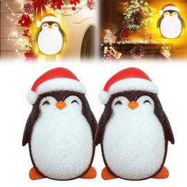 2PCS Christmas Penguin Porch Light Covers Christmas Outdoor Decoration Supply Holiday Light Cover Great for Standard Porch Light Decoration Outdoor Christmas Decorations