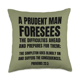Doomsday Survivalist Gifts For Men Bible Prepping Quote Doomsday Prepper Homesteader Throw Pillow, 18x18, Multicolor