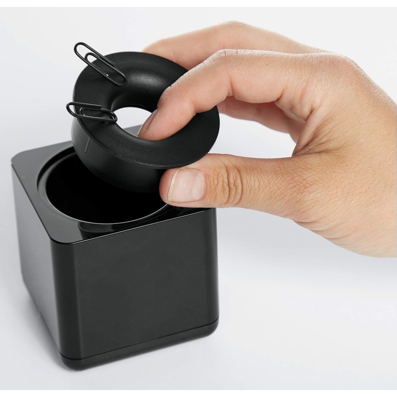HAN 17652-13, i-Line paper clip dispenser. Elegant, attractive accessory, premium