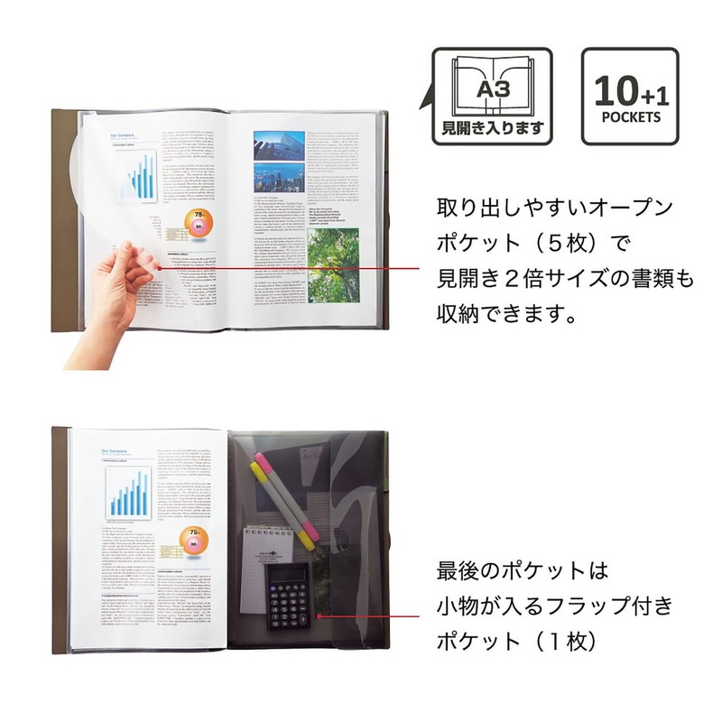 Lihit Lab Carrying Pocket, A4, Beige, F7528-16