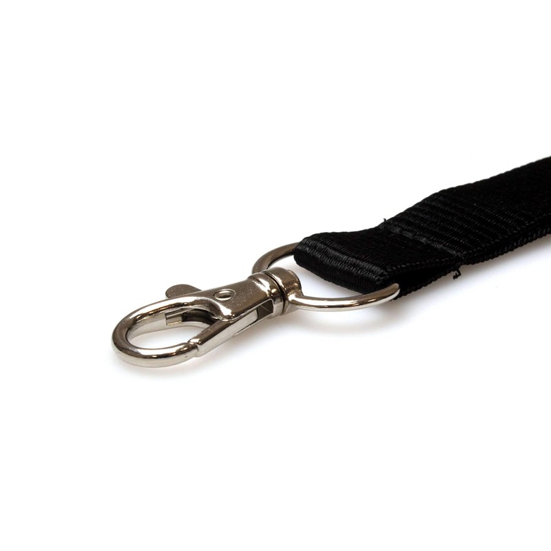 Lanyard with Card Holder, Black Double Sided for Two Badges,