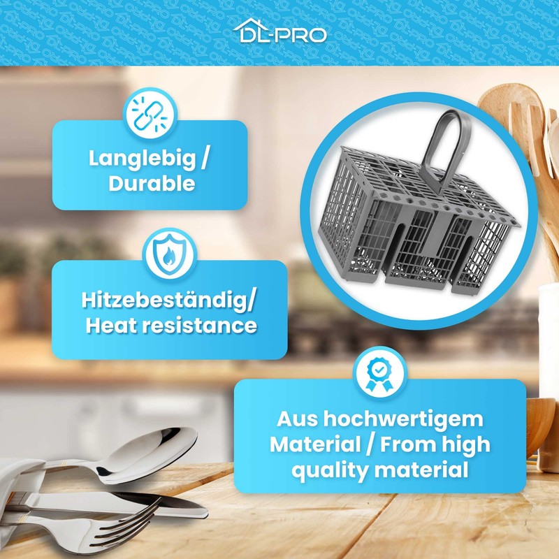 DL-pro Universal Dishwasher Cutlery Basket 20.8 x 16 cm Suitable
