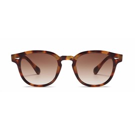 OSAGAMA Vintage Retro Round Sunglasses for Women Men Fashion Glasses, Leopard-brown