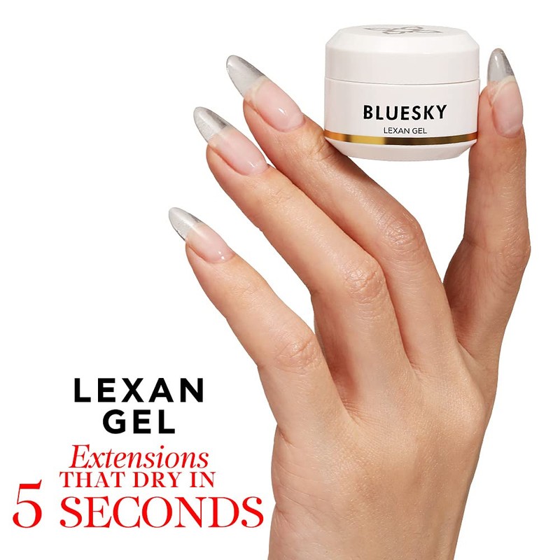 BLUESKY Lexan Builder Gel For Nails, Quick Nail Extensions, Clear,