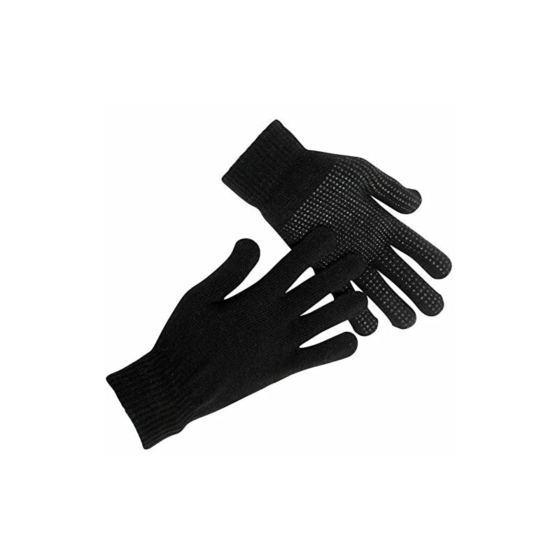 LE11 Unisex Black Warm Magic Gloves with Palm Grip