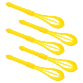Healeved 5pcs Color Whisks: Plastic Hair Coloring Mixer Dye Cream Mixer Cream Colorful Spoon Applicator Bleaching Highlight Tool for Home Shop Salon