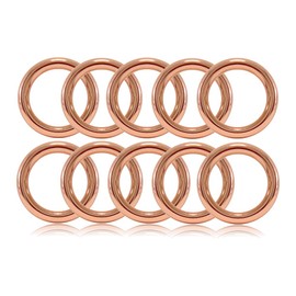 O-Ring Made of Die-Cast 30 mm, Set of 10, DIY Dog Lead / Dog Collar, Rustproof, Ideal with Paracord 550, Welded, Colour: Rose Gold