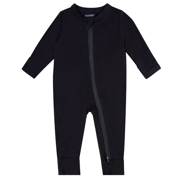 GUISBY Zipper Sleeper for Baby Boy, Rayon Footless Romper Baby Boy Black 6-12 Months