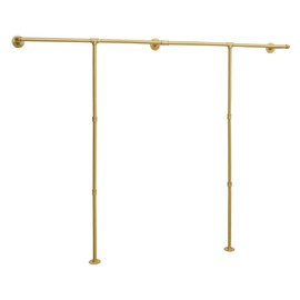 TFCFL Industrial Pipe Clothing Rack Wall Mounted Metal Iron Clothes Rack with a Weighing Rod Heavy Duty Garment Rack for Home Clothing Store