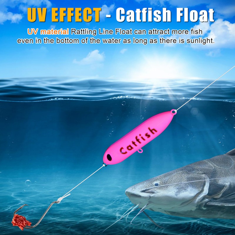 FUSIGO Catfish Rattling Line Float Lure Demon Dragon Catfish Floats