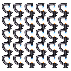 OUKENS Misting Nozzles, 30pcs G-Type Refractive Upside Down Atomizing Irrigation Misting Micro Sprinkler Spray Nozzle Head, for Garden Greenhouse Lawn Backyard Watering Cooling