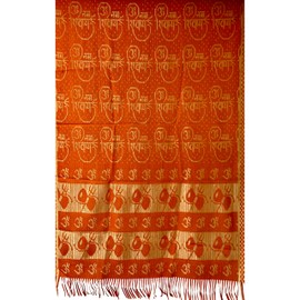OM NAMAH SHIVAYA STOLE STALL DUPATTA | LENGTH:- 1.90 METER WIDTH:- 26 INCH | MAHADEV (ORANGE, 1.90 METER x 26 INCH)