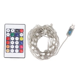 LED Globe String Light USB Powered Remote Control 16 Color LED Globe String Lamp for Bedroom