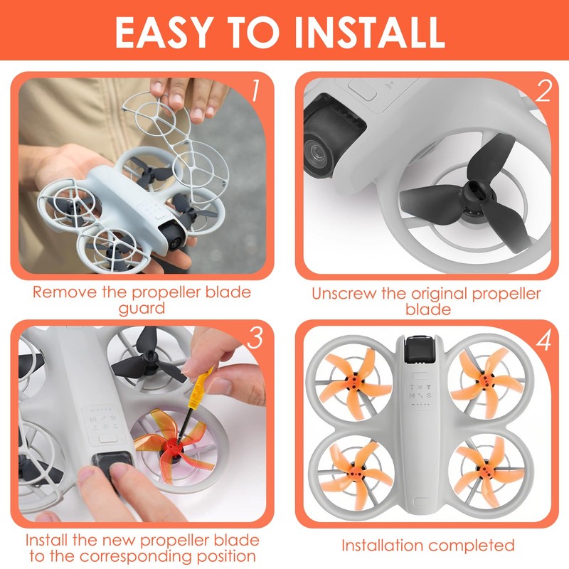 2 Pairs Low Noise Propellers for DJI NEO - Lightweight