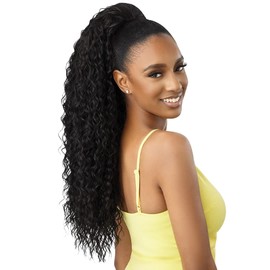 Outre CONVERTI CAP WET AND WAVY STYLE WIG - KISSED BY MIST (Color:DR GINGER BROWN)