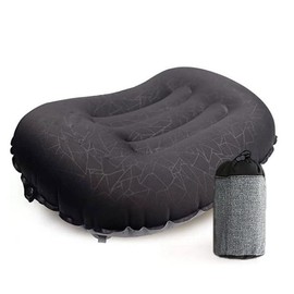 Inflatable Camping Pillow, Travel Pillows for Backpacking & Airplane, Lumbar Support Blow Up Pillows, Ultralight Compressible, Comfortable, Ergonomic Pillows