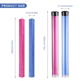 DIYCUT Aluminium Scale Ruler, Triangle Ruler, Metal Edge, Scale Ruler Small 1:20 1:25 1:50 1:75 1:100 1:125 1:100 1:200 1:250 1:300 1:400 1:500, Metal Ruler 15 cm for Technical